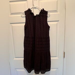 Short eyelet Ann Taylor Loft black dress! Size Medium!